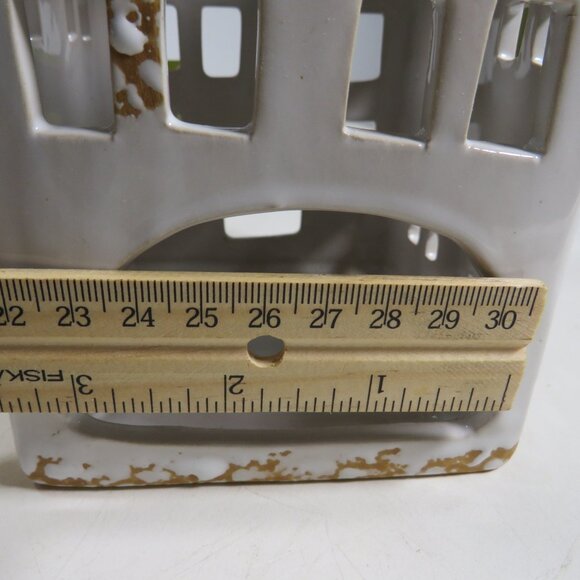 Ceramic House for Tea Light Glazed Ivory & Tan Hobby Lobby 2018 - Picture 5 of 11